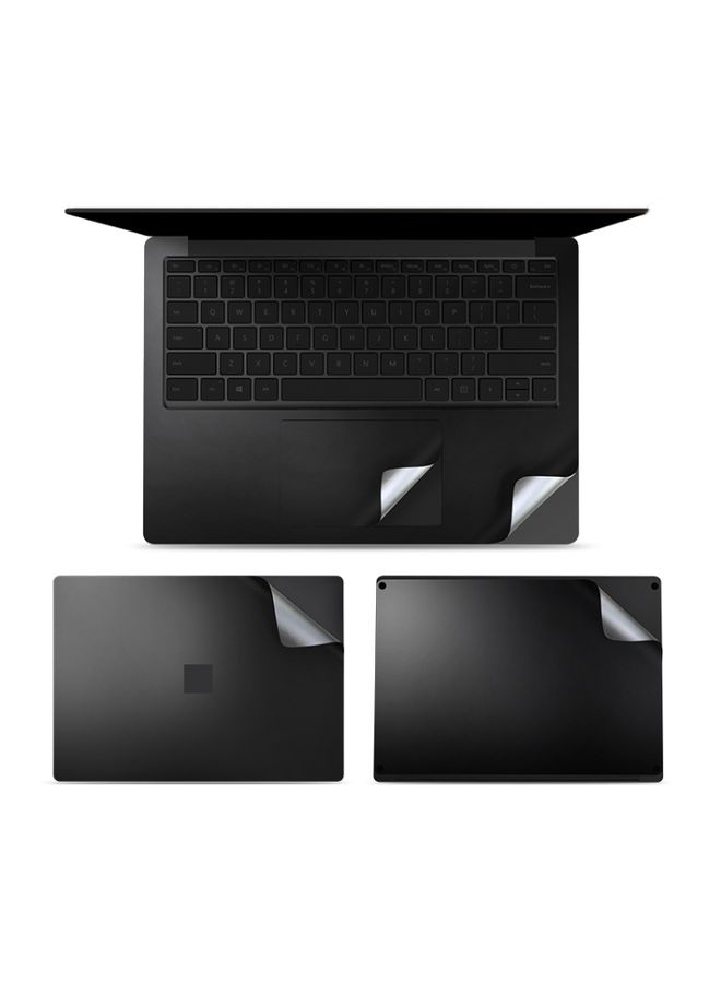 BURAQ 4 in 1 Notebook Shell Protective Film Sticker Set for Microsoft Surface Laptop 3 13.5 inch (Black)  - Image 1
