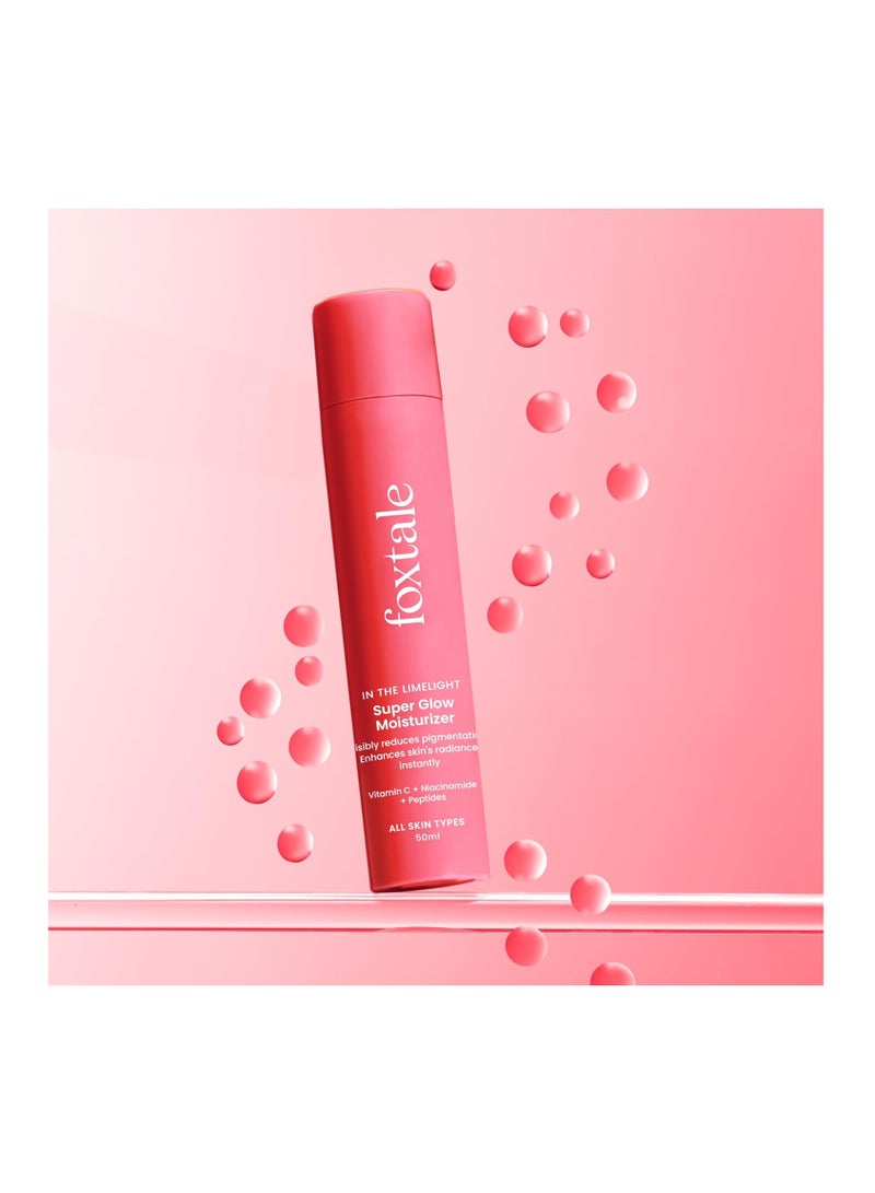 foxtale Vitamin C Super Glow Moisturizer with Niacinamide & Peptides, Visibly Reduces Pigmentation, Enhances Skins Radiance Instantly, For All Skin Types, Women & Men - 50ml, Cream - Image 2