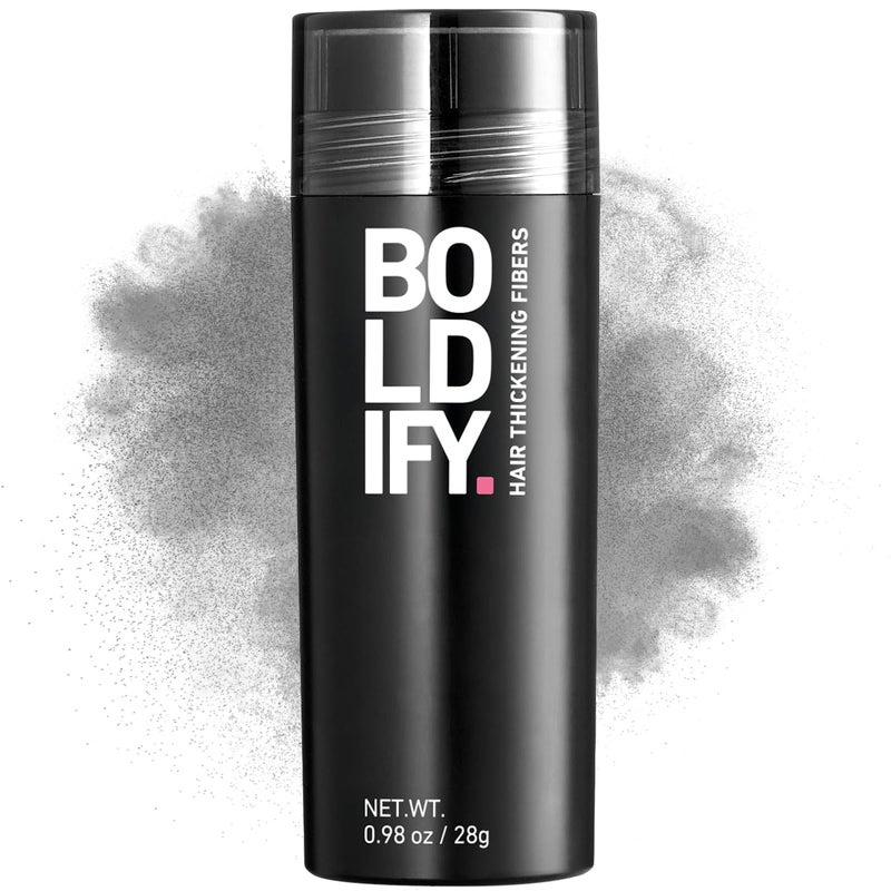 BOLDIFY Hair Fibers 28g Fill In Thinning and Fine Hair for an Instantly Fuller Thicker Look 14 Shades for Women Men Gray