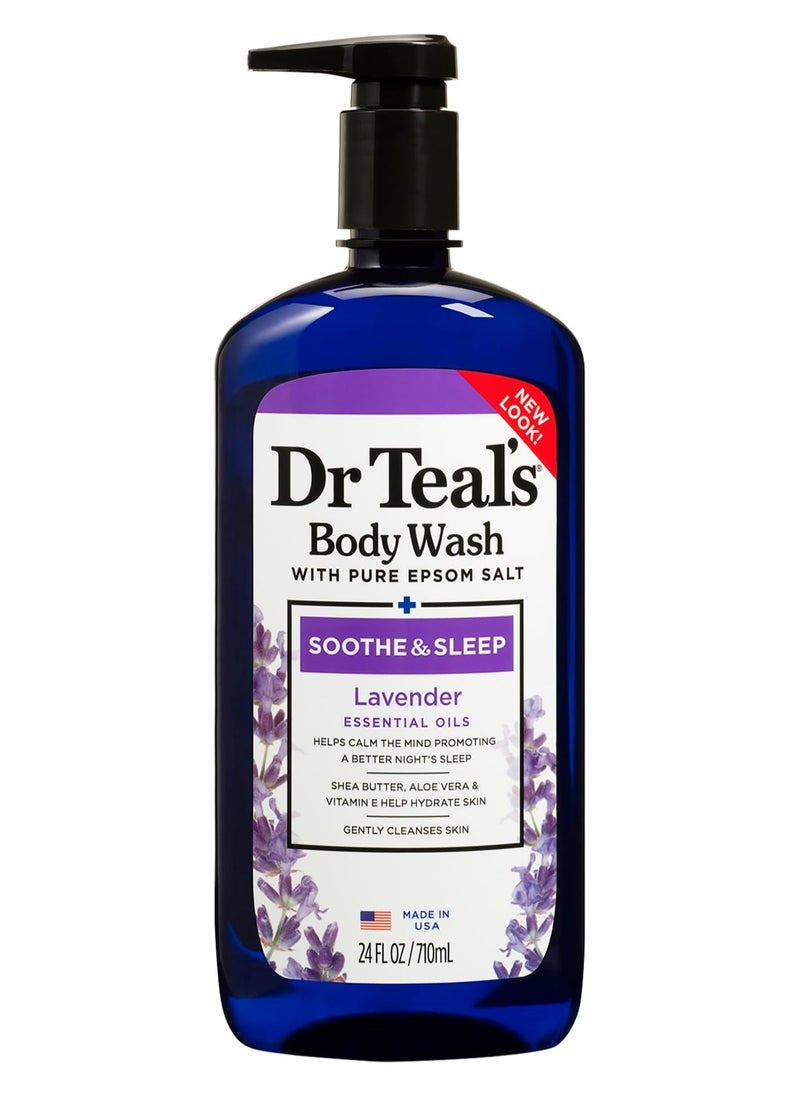 Dr Teal's Dr Teal's Epsom Salt Body Wash – 710ml, Soothing Lavender with Essential Oils  - Image 1