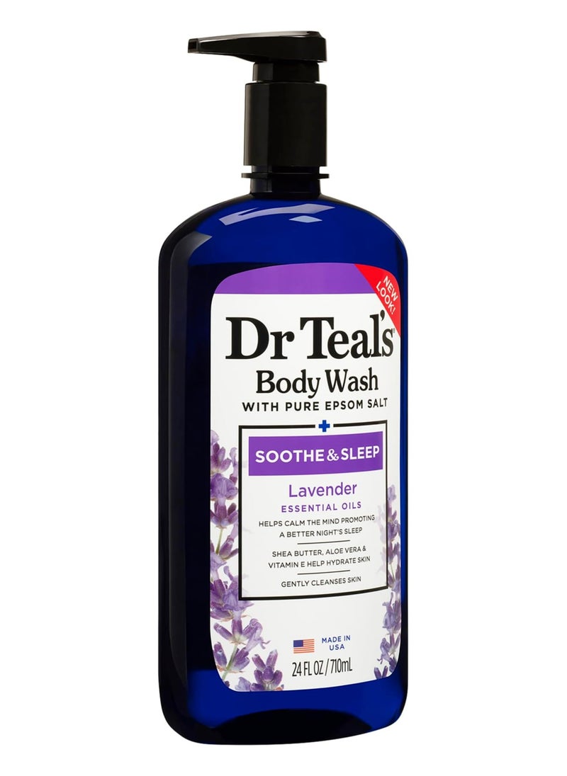 Dr Teal's Dr Teal's Epsom Salt Body Wash – 710ml, Soothing Lavender with Essential Oils  - Image 2