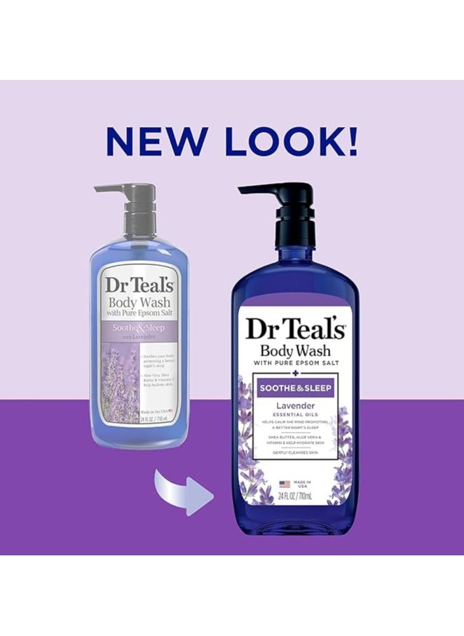 Dr Teal's Dr Teal's Epsom Salt Body Wash – 710ml, Soothing Lavender with Essential Oils  - Image 4