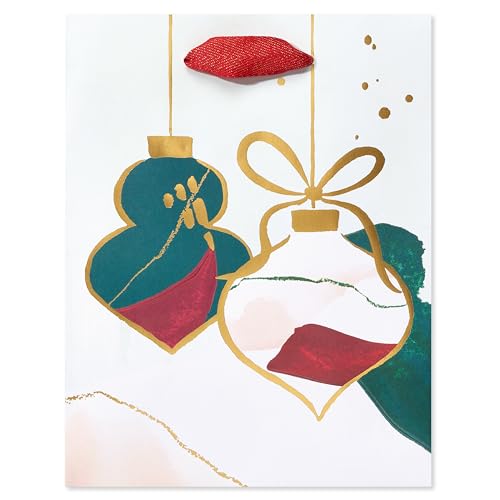 Papyrus 9 Medium Christmas Gift Bag Watercolor Ornaments 1 Bag - Image 5