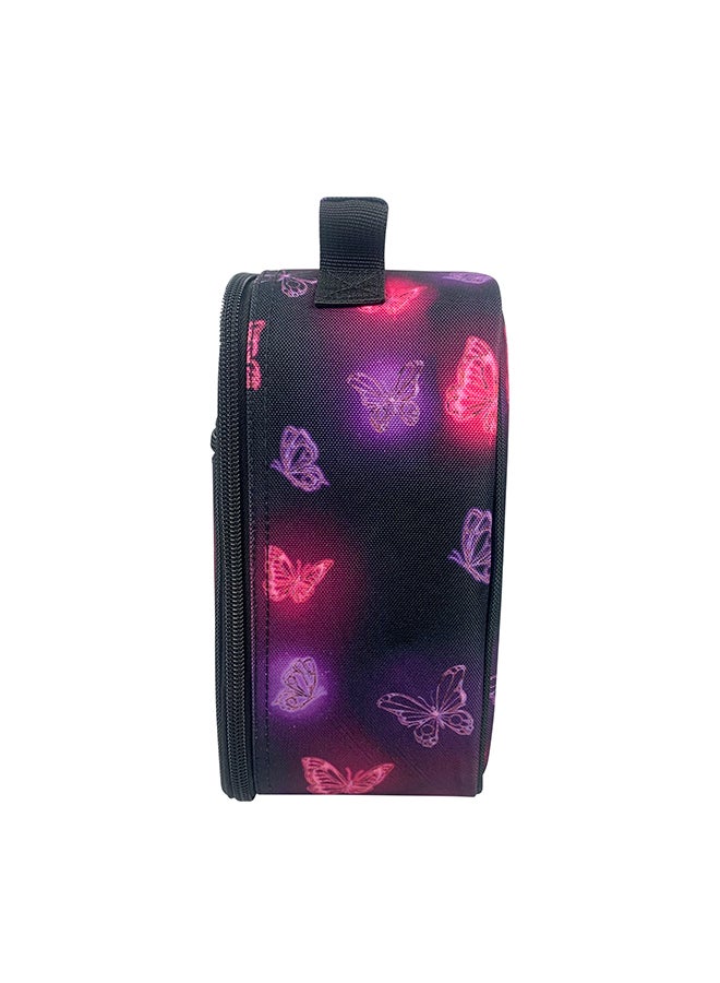 Hype Lunch Bag Insulated Pink & Purple Glow Butterfly - Image 2