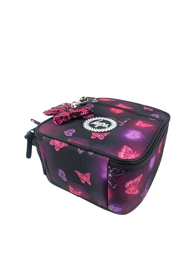 Hype Lunch Bag Insulated Pink & Purple Glow Butterfly - Image 5