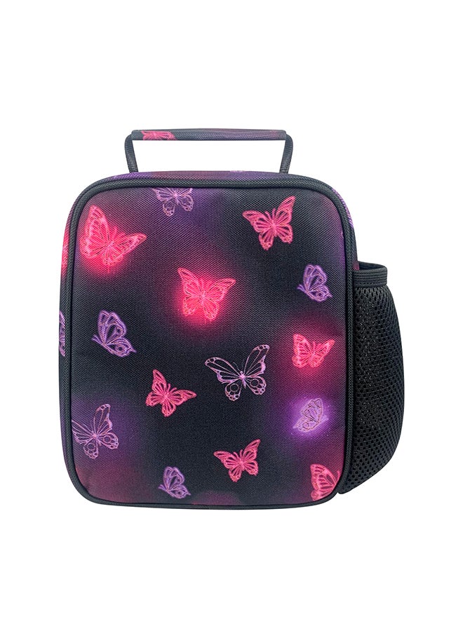 Hype Lunch Bag Insulated Pink & Purple Glow Butterfly - Image 3