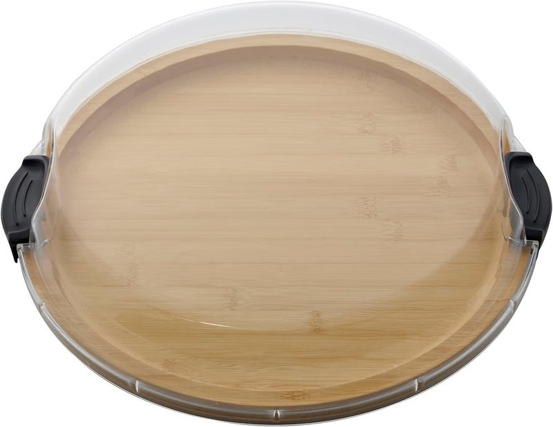FARBERWARE BuildaBoard Cutting Board with Single Compartment and Clear Locking Lid for Charcuterie Snacks and More Bamboo - Image 5