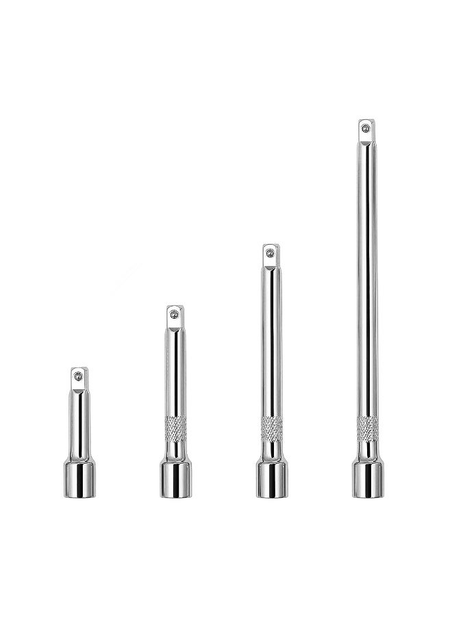 يا كومز 1/4 "مجموعة امتداد المقبس - Yakumuz 4PCS محرك المقبس ربع بوصة امتداد بار مجموعة 2" / 50 مم ، 3" / 75 مم ، 4" / 100 مم ، 6" / 150 مم CR-V مادة دائمة - Image 1