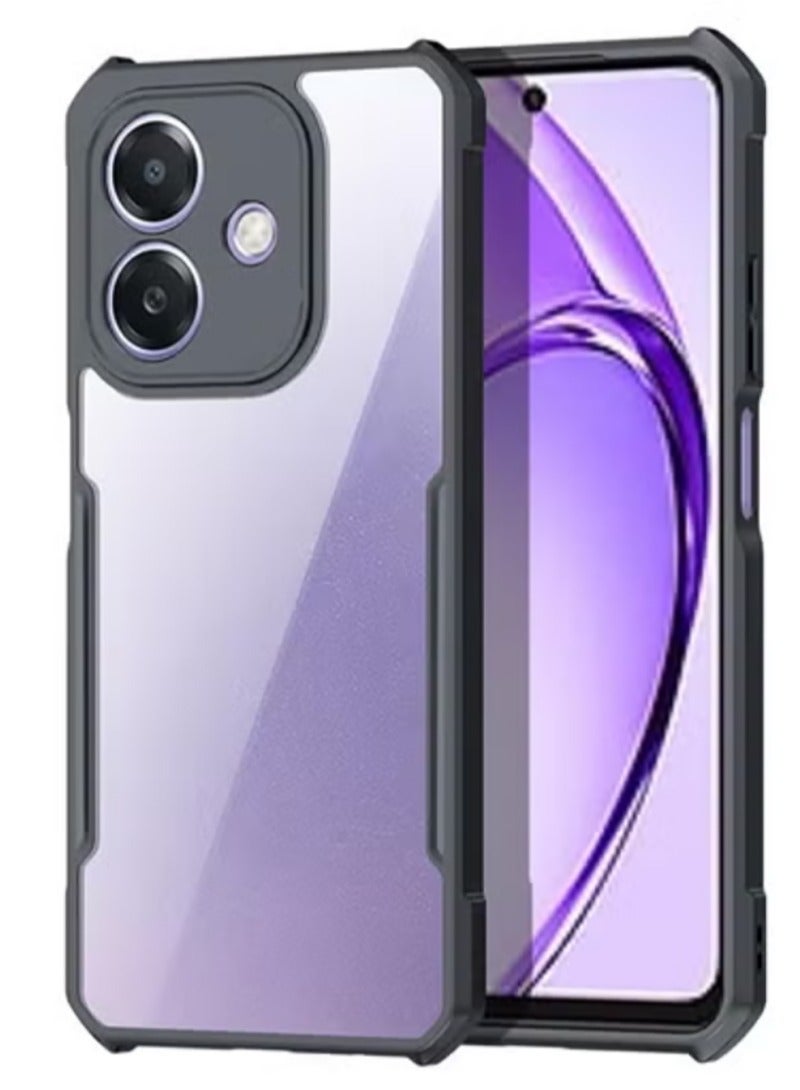 Case Compatible with Oppo A3X/A3, [Droproof] [Sweat-Proof] [Fingerprint-Proof] Shockproof Protective Phone Case -Clear Black  - Image 1