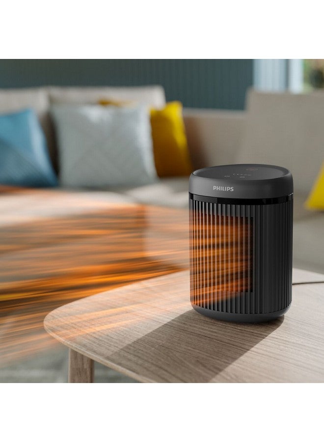 Philips 1500W 2000 Series Compact Corded Ceramic Heater Dark Grey and Black 24.9 x 17.7 x 17.2 cm CX2120/01 1500 W CX2120/01 Dark Grey and Black - Image 4