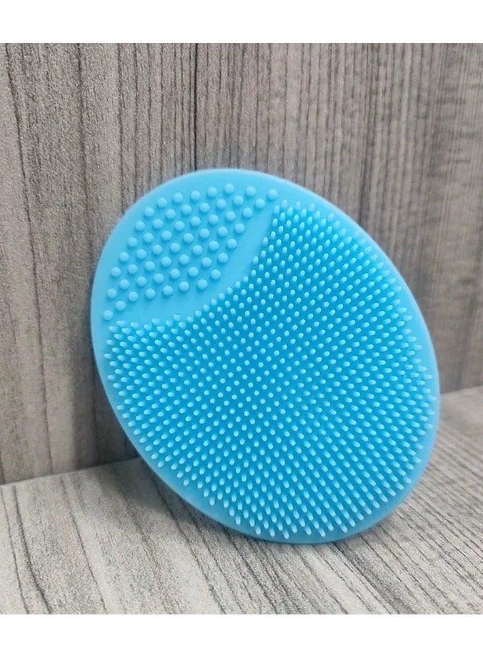 أوريتي 1 قطعة فرشاة تنظيف سيليكون فرش الوجه حمام وسادة مساج منظف بشرة الوجه المسام التطهير العميق فرش دش فرك أداة - الأزرق - Image 1