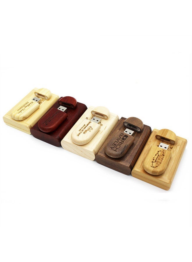 U Disk Engraving Wooden USB Gift Wedding Photography Bamboo Creative Suit Laser Logo-Capacity:64GB - Image 3