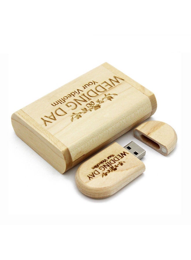 U Disk Engraving Wooden USB Gift Wedding Photography Bamboo Creative Suit Laser Logo-Capacity:64GB - Image 2
