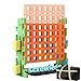 SDADI Screwless Giant 4inaRow Game Set with BlockStyle Assembly Adjustable Height 4toScore Connect Game Portable Family Yard Game for Indoor Outdoor Play - Image 2