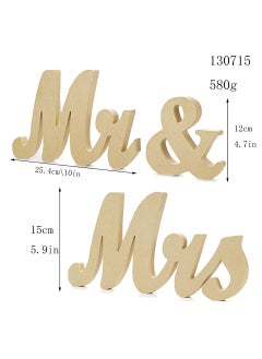 Valentines Day MR  MRS Letter Decor Wooden Couple Gift Primary Colors