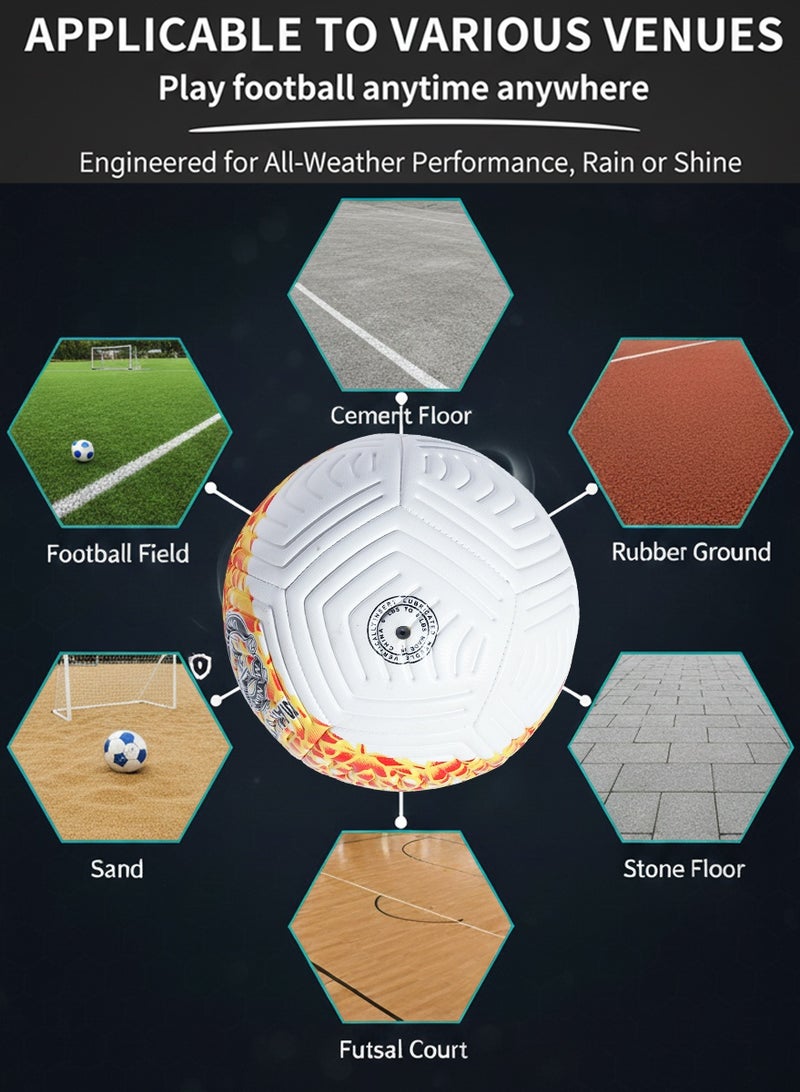 QUTOOB Premium Quality PU Leather Football Size 5, FIFA Standard Bounce | Manchester United Football Design, Ideal for Training, Casual Play and Matches | Durable Air Retention Technology - Image 3