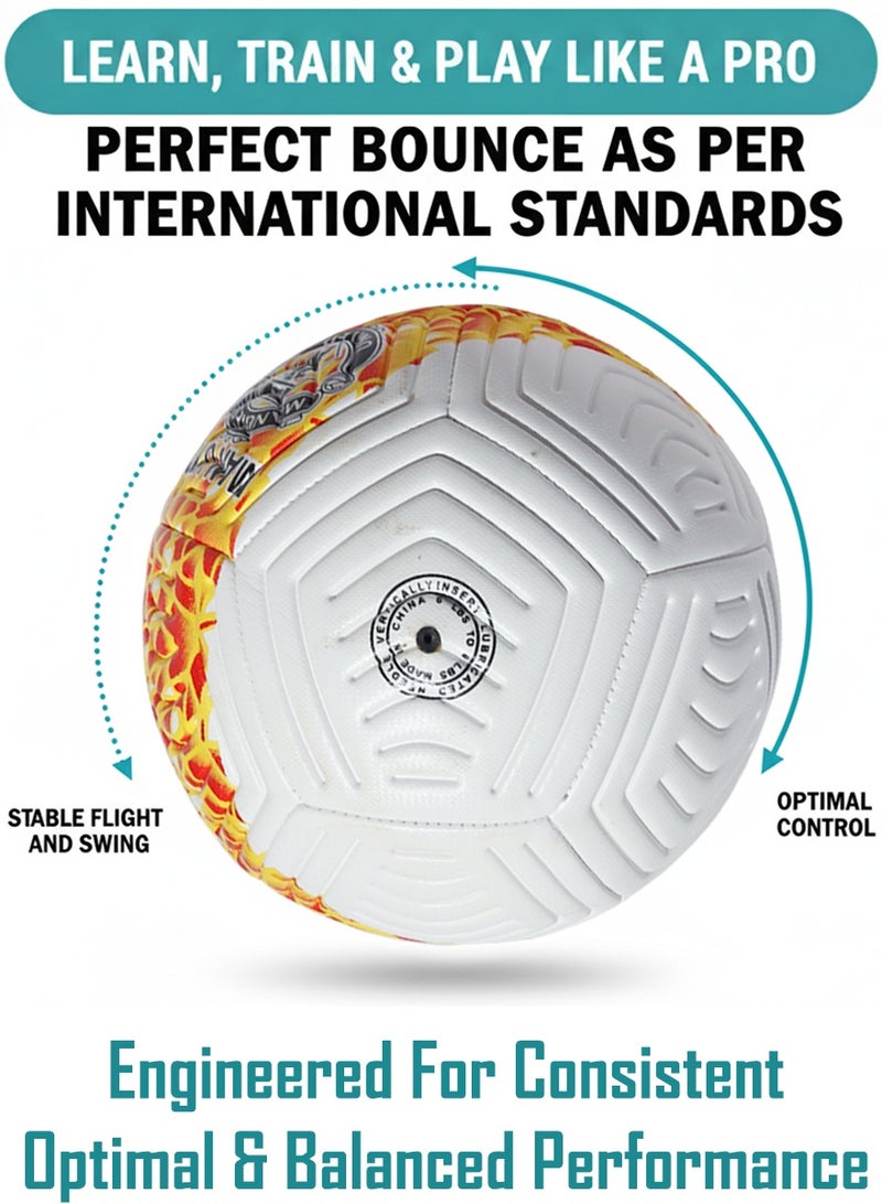 QUTOOB Premium Quality PU Leather Football Size 5, FIFA Standard Bounce | Manchester United Football Design, Ideal for Training, Casual Play and Matches | Durable Air Retention Technology - Image 5