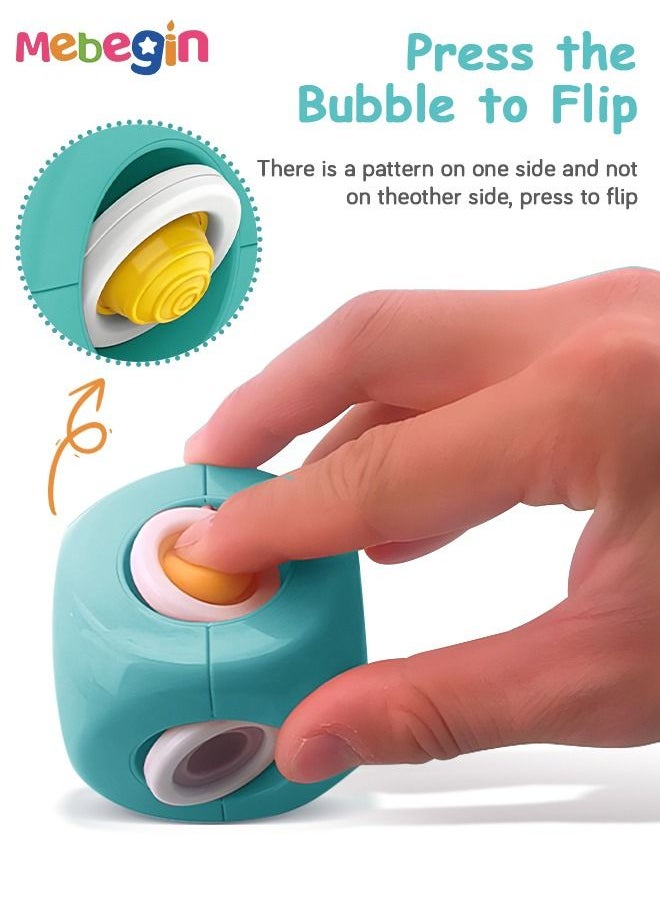 Creative Decompression Toys, Fun Puzzle Games, Fingertip Gyro, Sensory Toy with Different Patterns, Flip Toy, 6*6*6cm