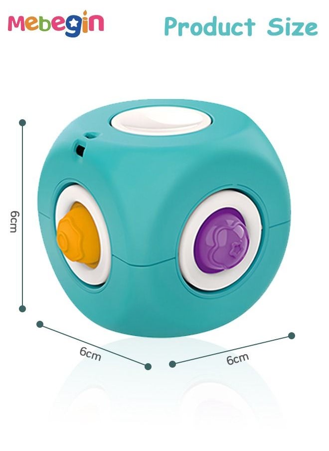 Creative Decompression Toys, Fun Puzzle Games, Fingertip Gyro, Sensory Toy with Different Patterns, Flip Toy, 6*6*6cm