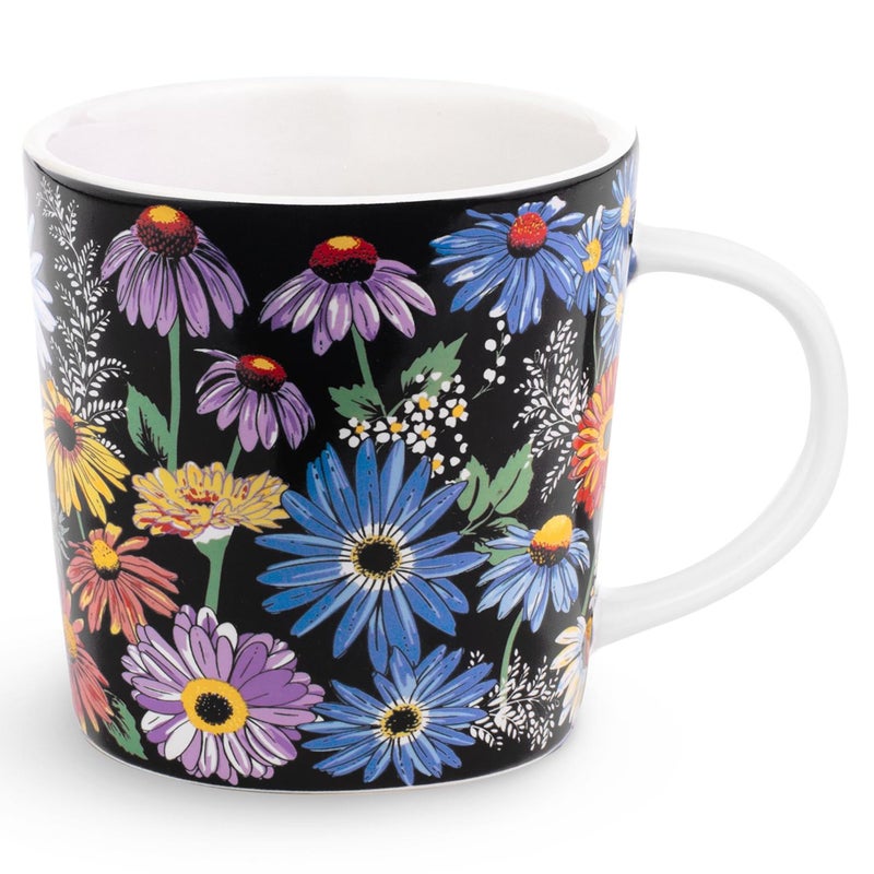 Vera Bradley Coffee Mug Cute Ceramic Cup Holds 12 Ounces Dishwasher and Microwave Safe Daisy Fields Bright