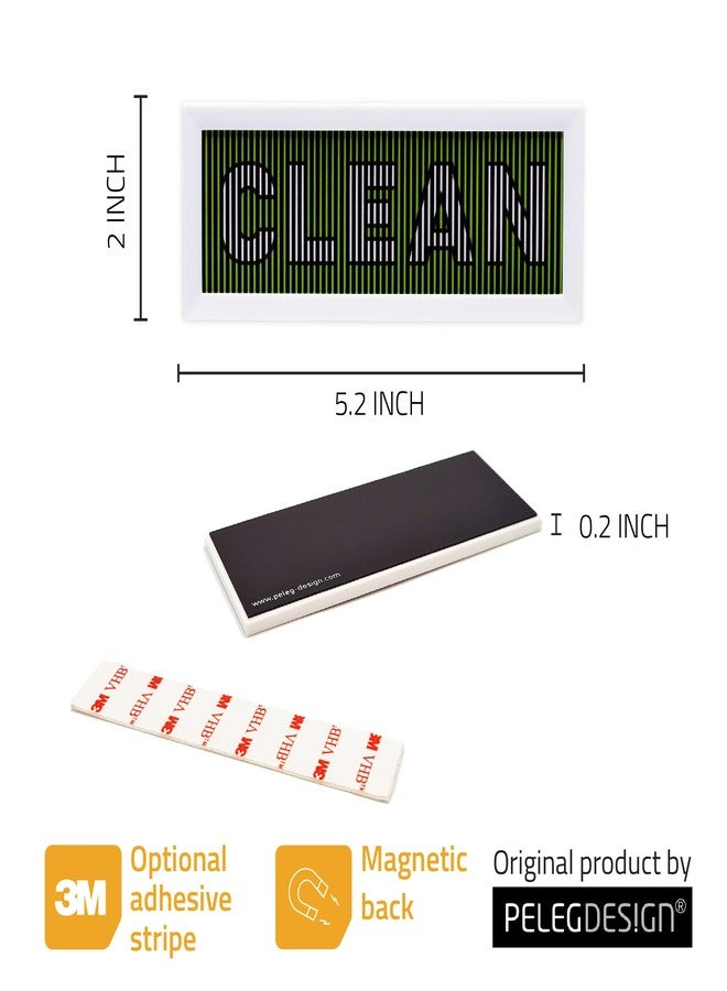 PELEG DESIGN PelegDesign DishDash: Dishwasher Magnet Clean Dirty Sign - Farmhouse Kitchen Decor with Magnetic & Adhesive Options, Kitchen Organization Must Haves - Image 4
