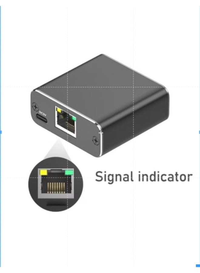 أنمي موزع الشبكة، موزع شبكة جيجابت إيثرنت مع كابل طاقة USB، موزع لكابل Cat5/5e/6/7/8 (توصيل جهازين في نفس الوقت)