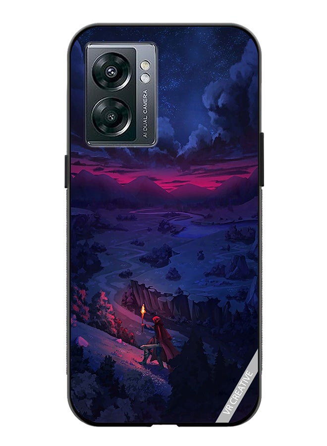 VR CREATIVE Protective Case Cover For Oppo A57 5G Person Walking On Mountain Design Multicolour - Image 1
