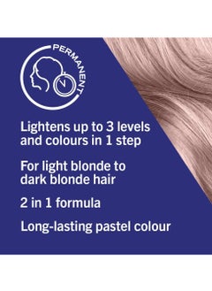 Schwarzkopf LIVE Lightener plus Twist Permanent Purple Hair Dye 2 in 1 Formula Lightens and Colours Up To 3 Levels Cool Lilac 104  - Image 4