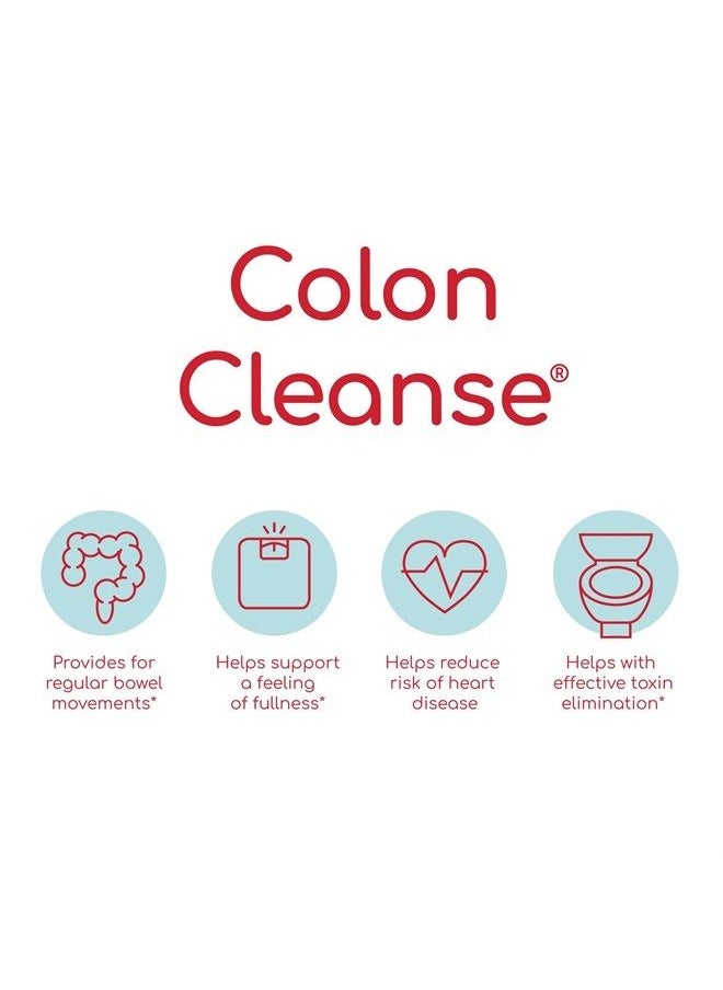 Health Plus Colon Cleanse - Natural Daily Fiber - Gluten Free, Detox, Heart Healthy (200 Capsules, 33 Servings)  - Image 3