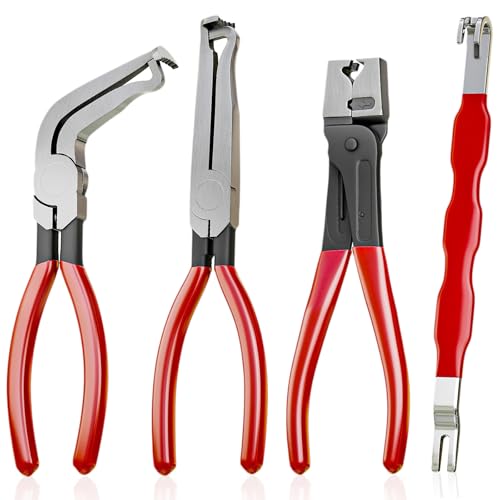BDFHYK Tnuynoy 4 PCS Automotive Electrical Connector Removal Disconnect Pliers and Hose Clamp Pliers Tool Set Plug Connector Separator Perfect for Car Repairs and Maintenance DIY and Mechanical - Image 1