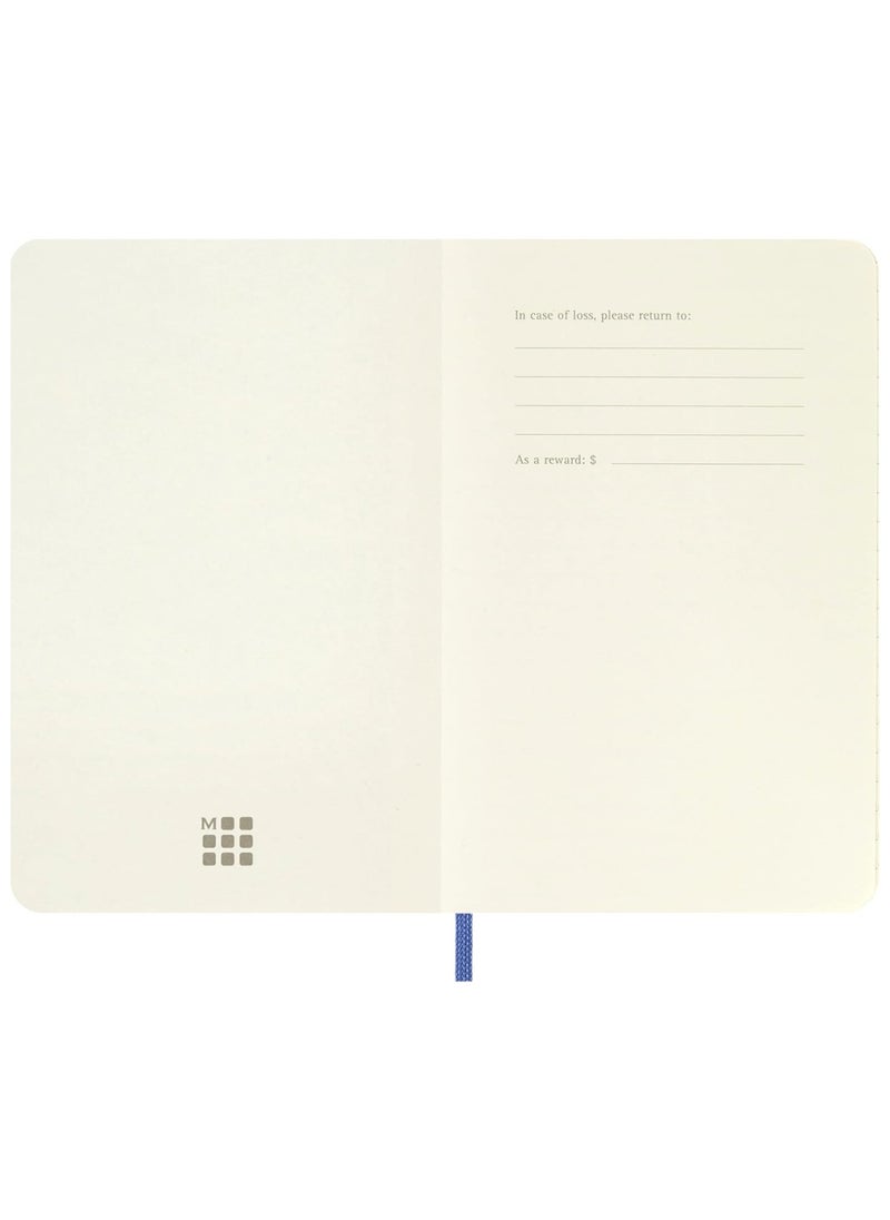 MOLESKINE 1-Piece Classic Pocket Size Soft Cover Ruled Notebook 9x14cm Size Hydrangea Blue  - Image 4