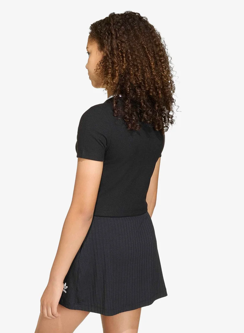 اديداس اوريجينالز تي شيرت ضيق قصير مضلع للشباب