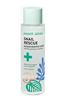 Peach Slices | Snail Rescue Blemish Busting Toner | 95% Snail Mucin | Pore Cleaner | Hydrates & Balances | Korean Skin Care | CICA | Hyaluronic Acid | Non-Comedogenic | Cruelty-Free | 4.05 oz