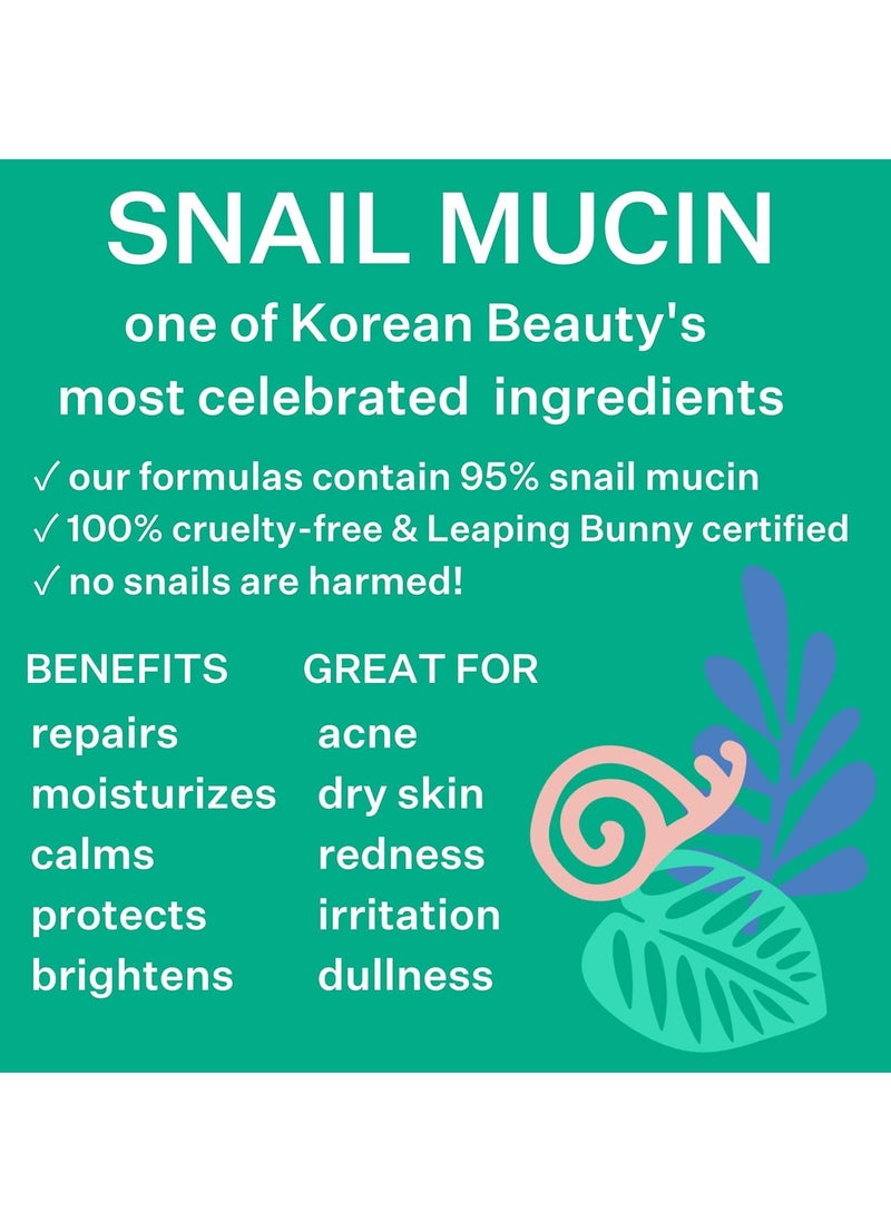 Peach Slices - Peach Slices | Snail Rescue Blemish Busting Toner | 95% Snail Mucin | Pore Cleaner | Hydrates & Balances | Korean Skin Care | CICA | Hyaluronic Acid | Non-Comedogenic | Cruelty-Free | 4.05 oz - Image 1