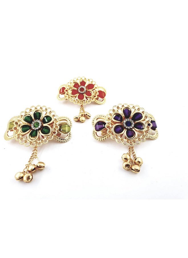 DHAVESAI Dhavesai m.d.c multi design hair clips,hair accessories for girls and women small size pack of 3 (multi colour and design as per availability)  - Image 1