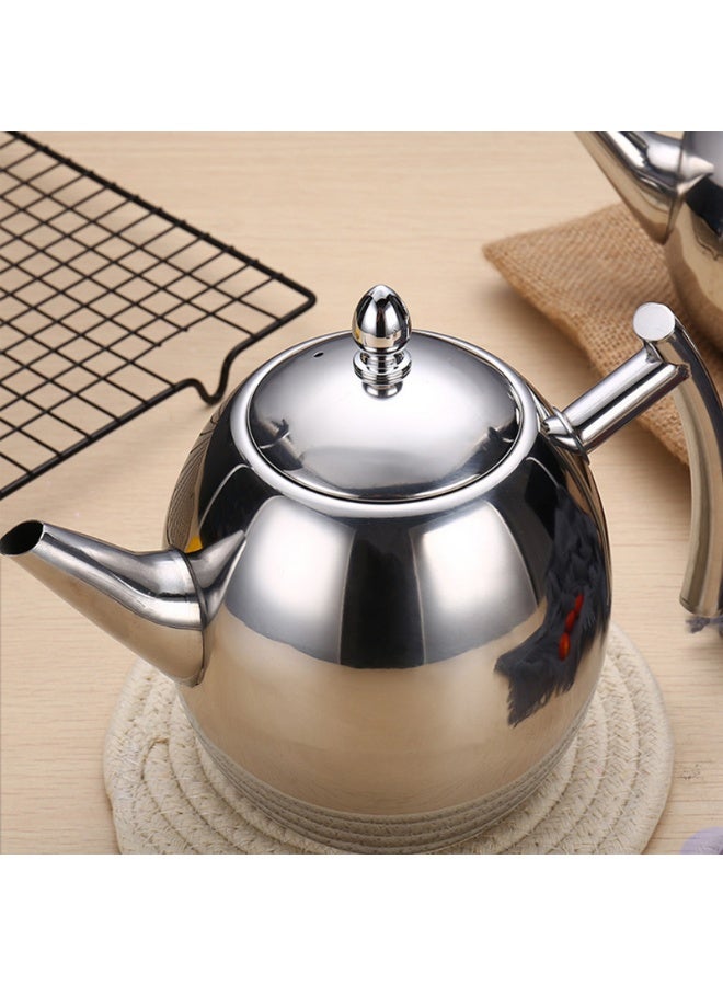 إبريق شاي مع مصفاة للشاي السائب، إبريق شاي من الفولاذ المقاوم للصدأ، إبريق شاي مع مصفاة شاي وغطاء (1500 مل) - Image 3