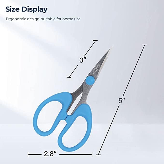 Bambalio 5" Soft Comfort Grip Multipurpose Scissors Pack Of 3 BA015 - Image 2