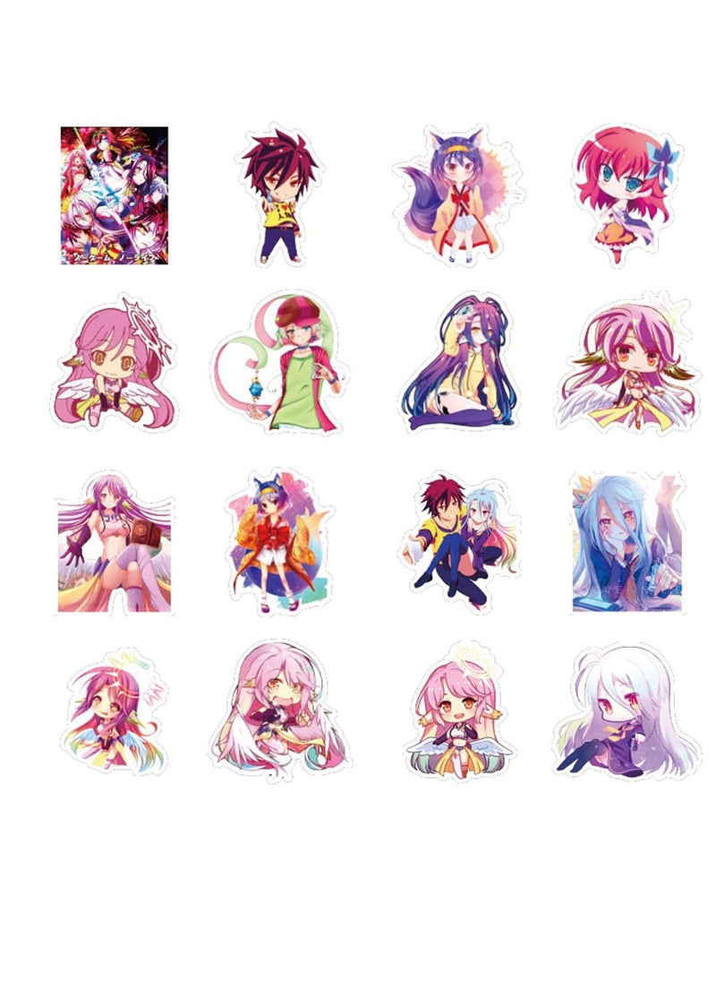 Generic - 50pcs Anime No Game No Life Stickers Car Sticker for Snowboard Motorcycle Bicycle Phone Computer DIY Keyboard Car Window Bumper Wall Luggage Decal Graffiti Patches No Game No Life - Image 1