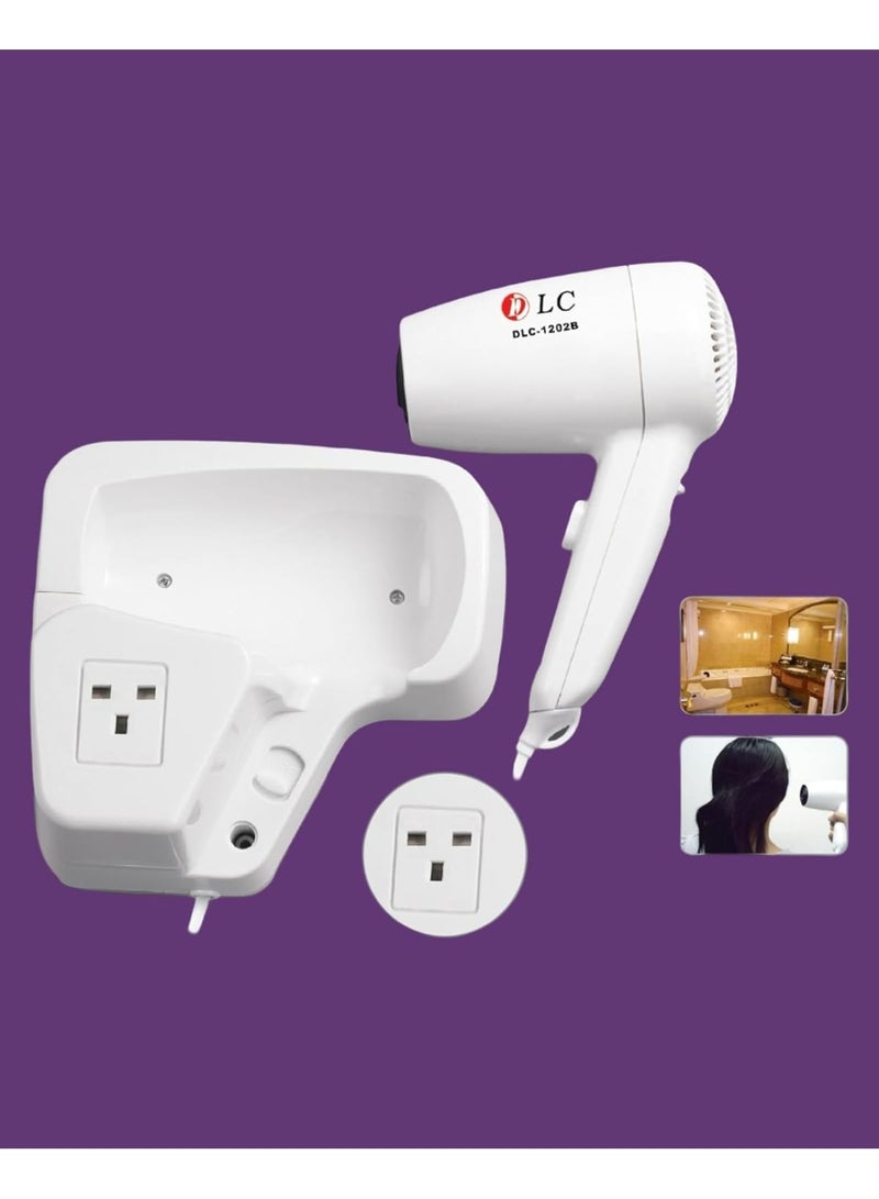DLC 1200W 60/50Hz Wall Mounted Easy to Use Hair Dryer (WHITE) - Image 5