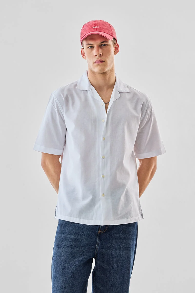 SNITCH Box Fit Linen Blend Shirt