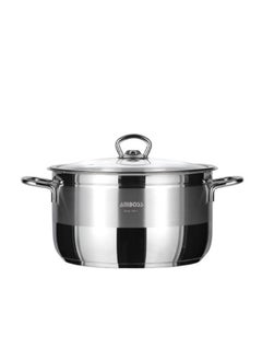 AMBOSS Stainless steel sapphire deep bowl - with glass lid made in Turkey  - Image 4