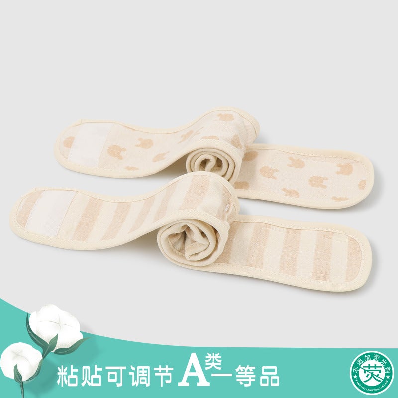 Baby Diaper Belt Fixing Belt Strap Elastic Baby Neonatal Diaper Buckle Belt Colored Cotton Adjustable Pure Cotton Meson - Image 2