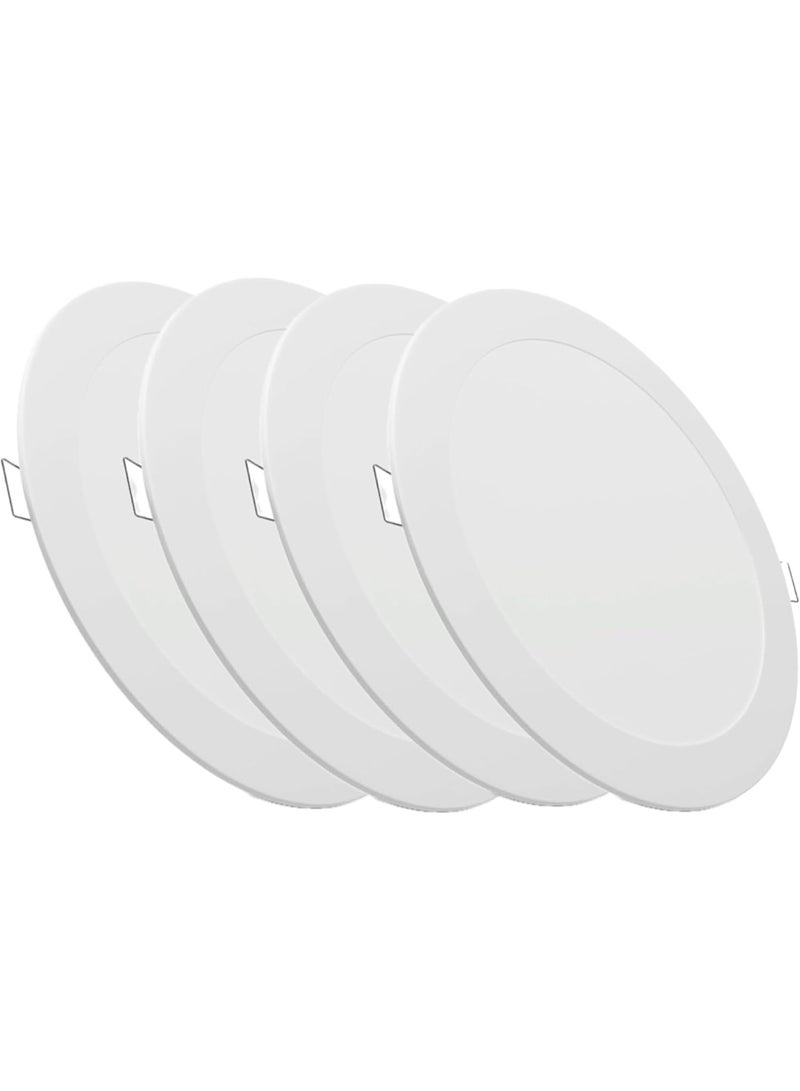 Lynacz Original LED Panel Light, 9 Inch Round Slim, 20W, White & Warm White, Non-Dimmable, Pack of 4 (WHITE) - Image 1