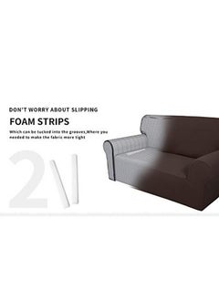 Easy-Going Easy-Going Fleece Stretch Sofa Slipcover Spandex Non-Slip Soft Couch Sofa Cover, Washable Furniture Protector with Anti-Skid Foam and Elastic Bottom for Kids, Pets(Sofa, Chocolate)  - Image 3