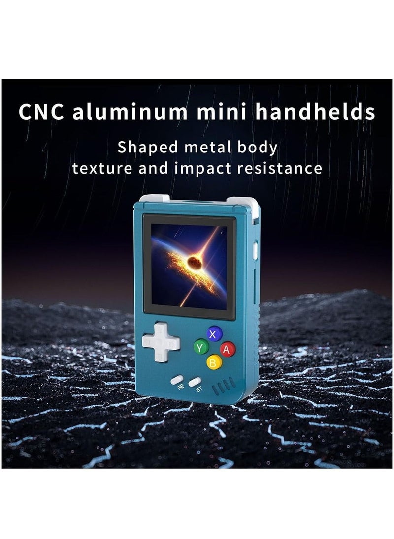 Generic - Mini Retro Handheld Game Console, Linux System 1.54" IPS Screen, 64G TF Card Built-in 5405 Classic Games, 1050mAh Battery, Hi-fi Speaker, Aluminum Alloy Portable Game Player (Blue) - Image 1