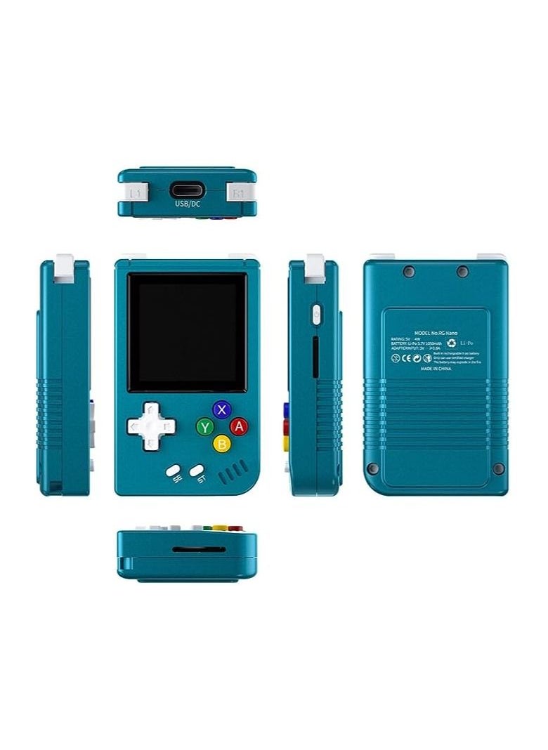 Generic - Mini Retro Handheld Game Console, Linux System 1.54" IPS Screen, 64G TF Card Built-in 5405 Classic Games, 1050mAh Battery, Hi-fi Speaker, Aluminum Alloy Portable Game Player (Blue) - Image 1