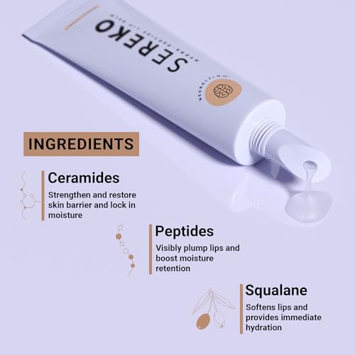 SEREKO Ceramides & Peptide Lip Balm for Dry & Chapped Lips | Long-Lasting Hydration, 24H Moisture, Repair & Smooth | non-glossy for Men | Non-Tinted, Salted Caramel – 8g - Image 5