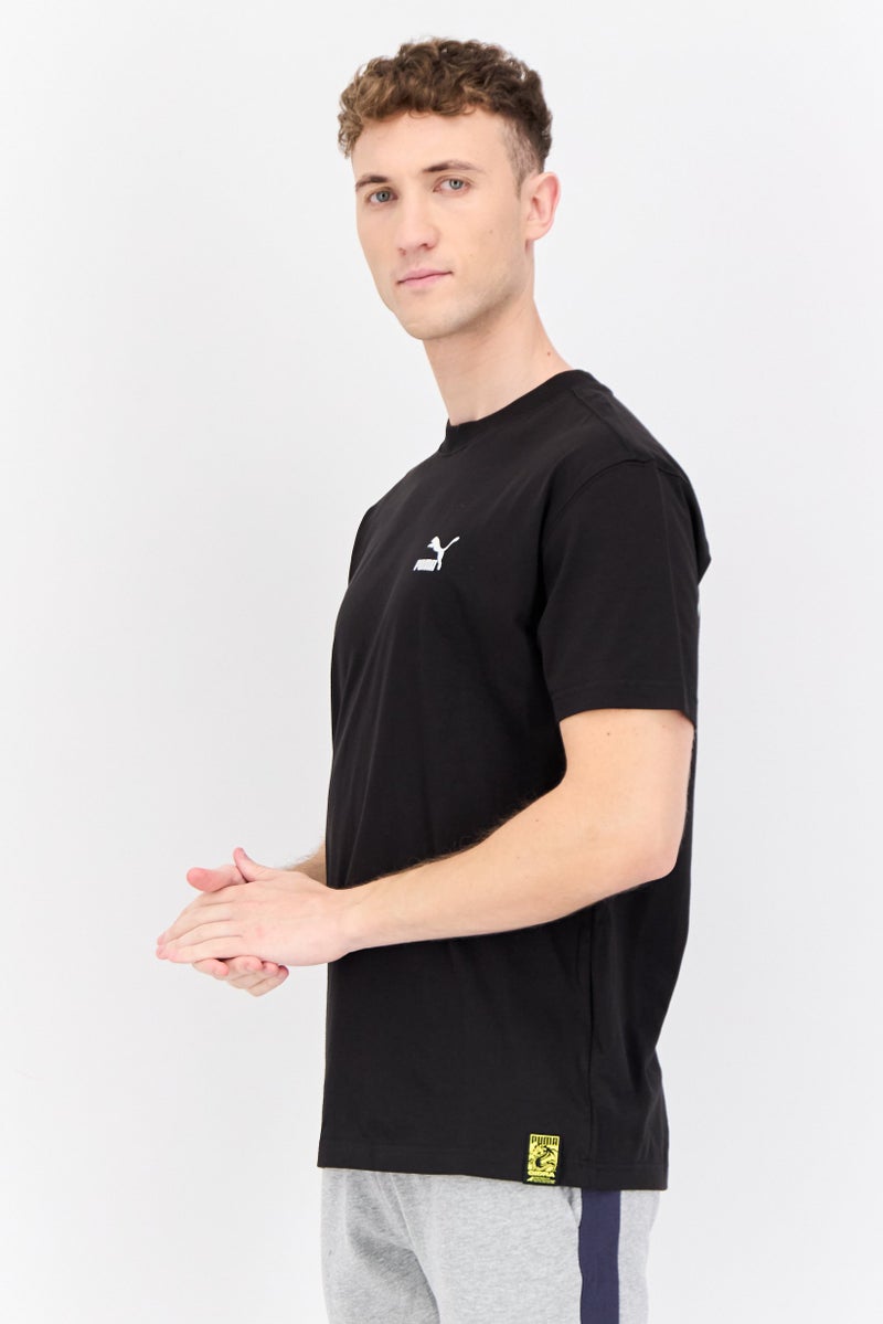 PUMA تي شيرت رياضي للرجال بأكمام قصيرة من بومة x ستابل، أسود - Image 2