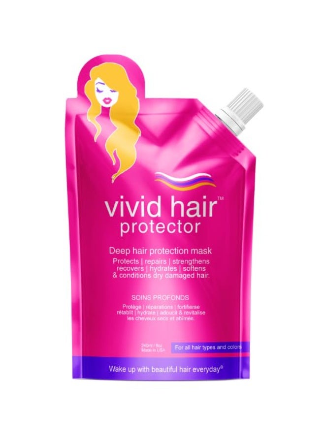 vivid hair KERATIN RESEARCH New Series of Deep Hair Mask Treatments Designed to Resolve Specific Hair Issues; Dry, Dull, Frizzy, Damaged, Colored, Bleached, Split Ends, Dry Damaged Hair - 240ml (COLORED-BLONDES)