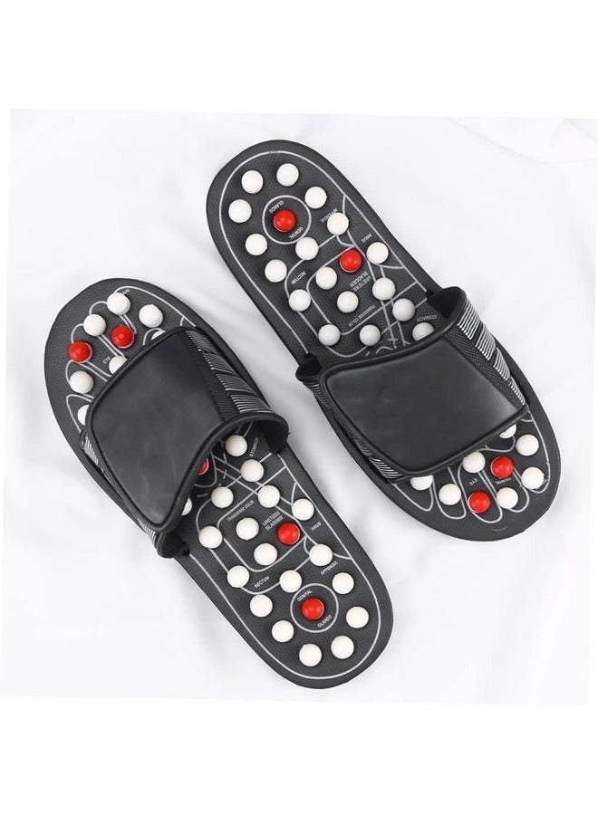 إلترازون 1 Pair Rotating Reflex Massage Slippers - Arch Pain Relief Foot Massager Shoes with Magnetic Therapy (Size 44-45) - Image 2
